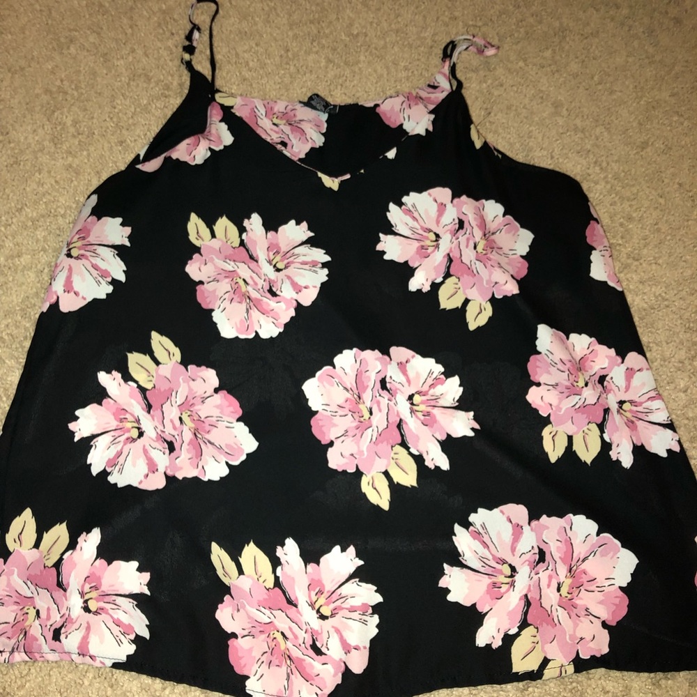 Black floral top